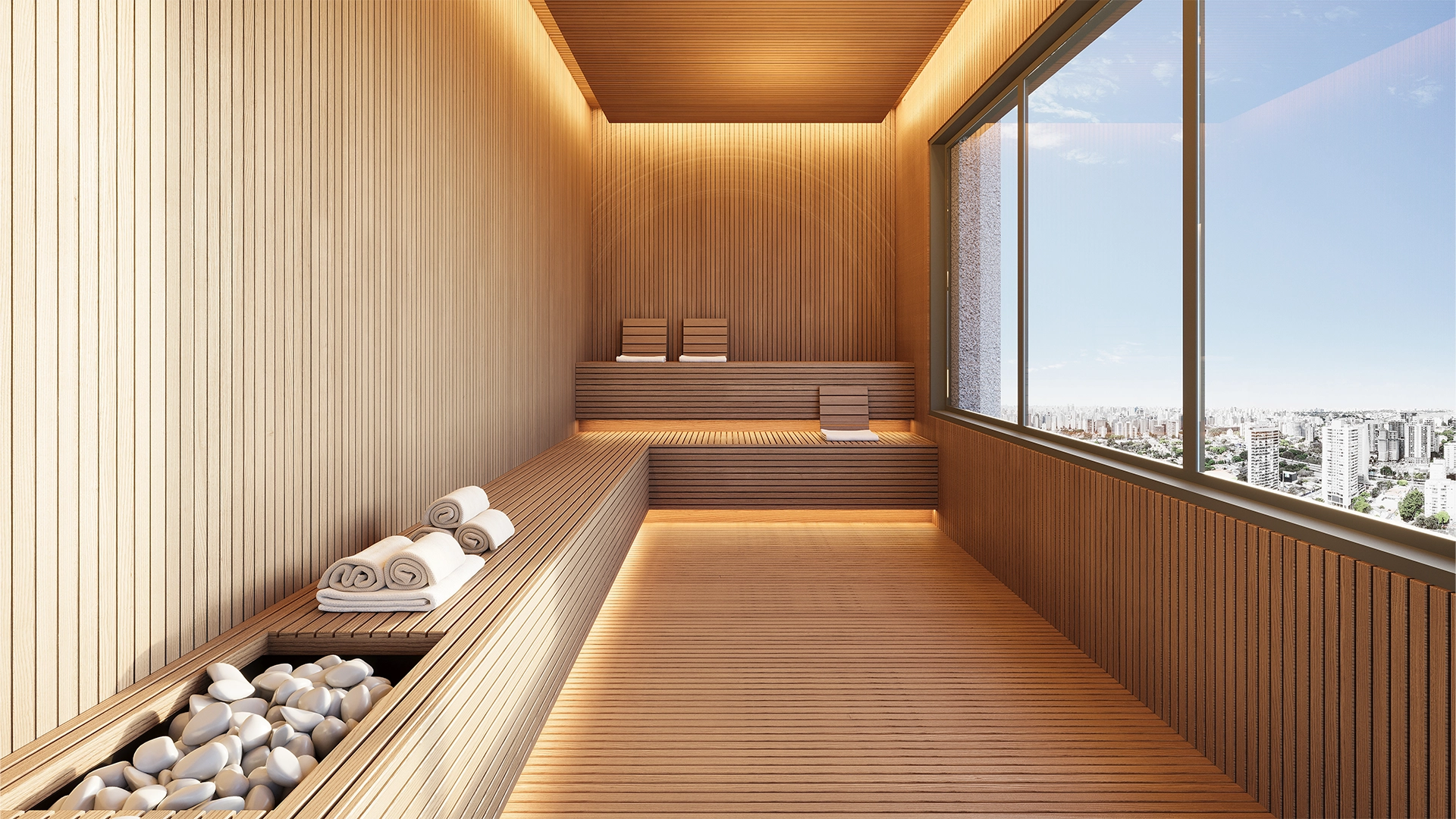 Perspectiva Ilustrada Sauna Seca