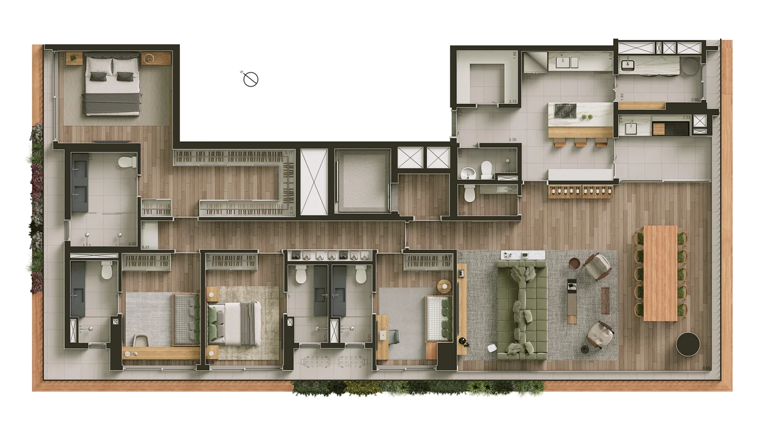 Opção 1 - 245m²