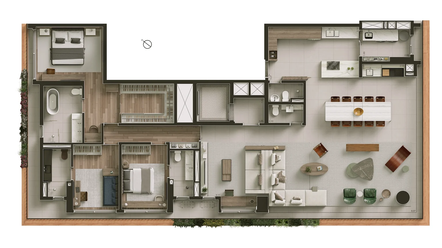 Opção 2 - Planta 245m²