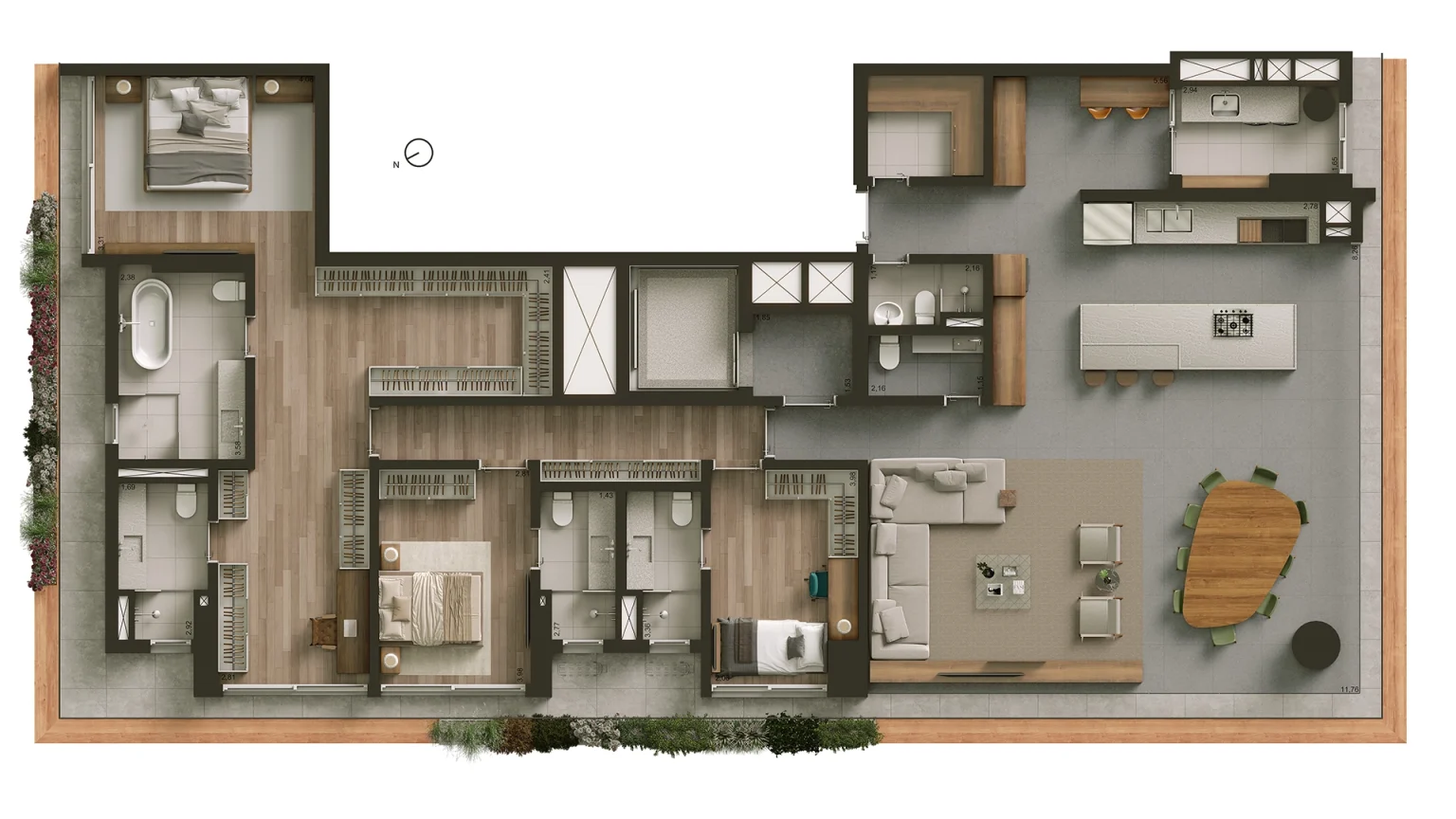 Opção 4 - Planta 245m²