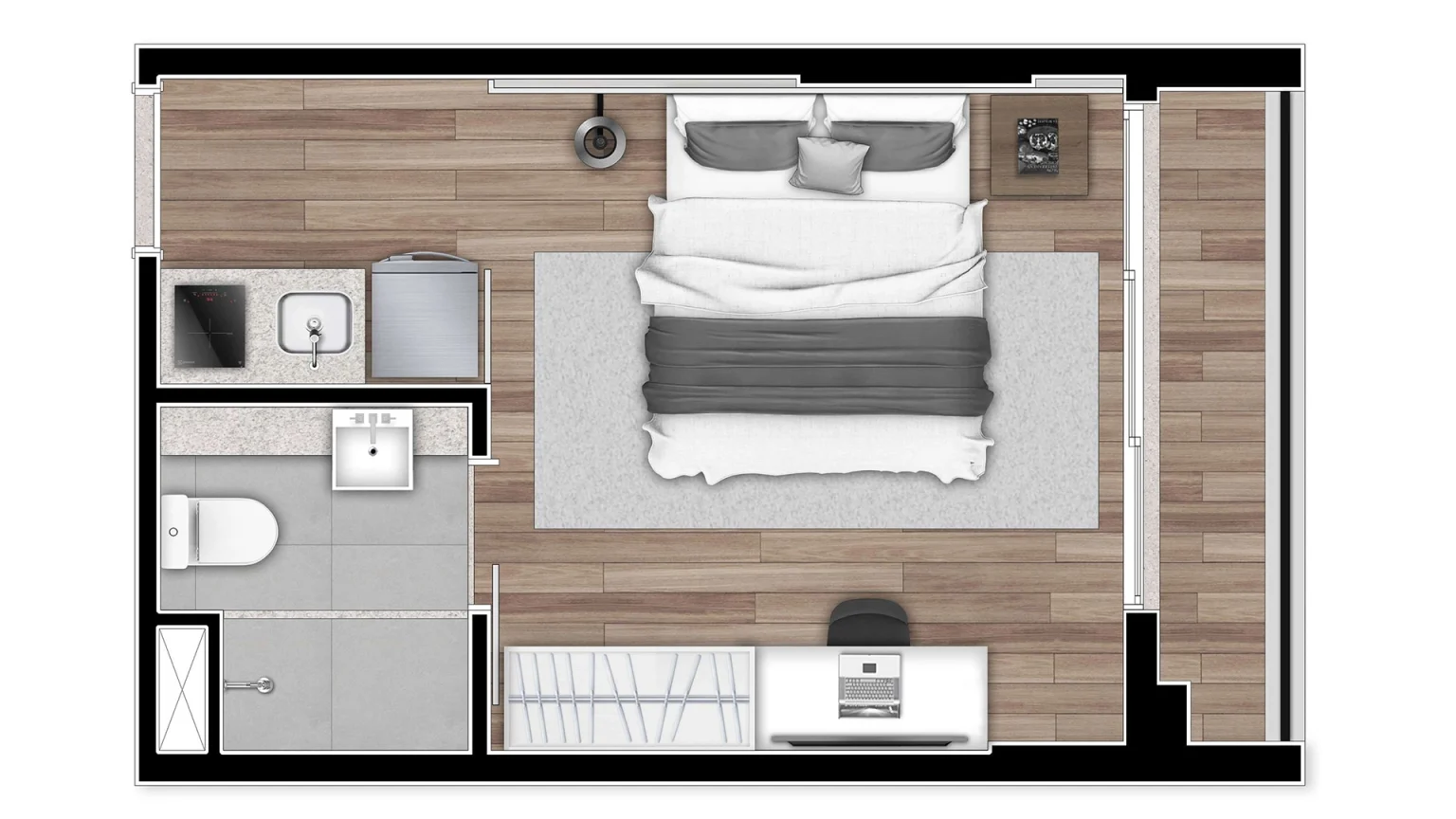 Planta 21m²