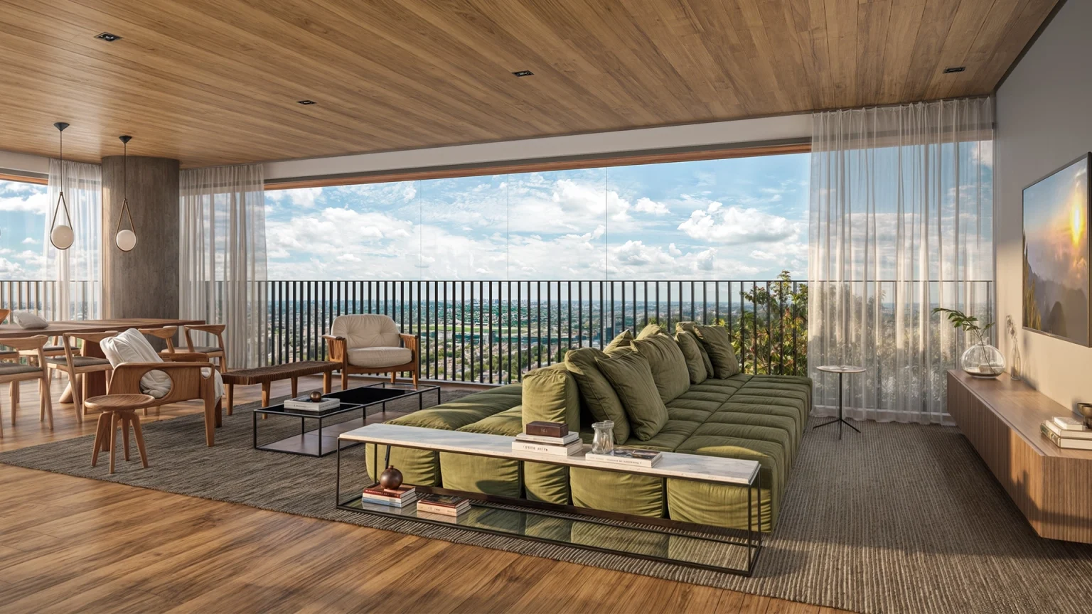 Perspectiva Ilustrada Living - Opção 1